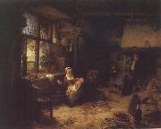 Interior with Peasants adriaen van ostade